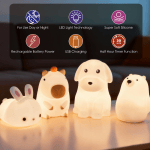 Cute animal night lights with LED technology.