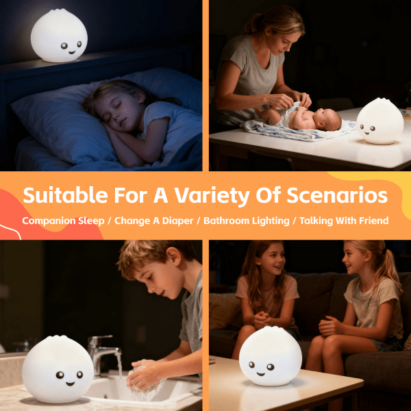 Cute night light for multiple uses and scenarios.