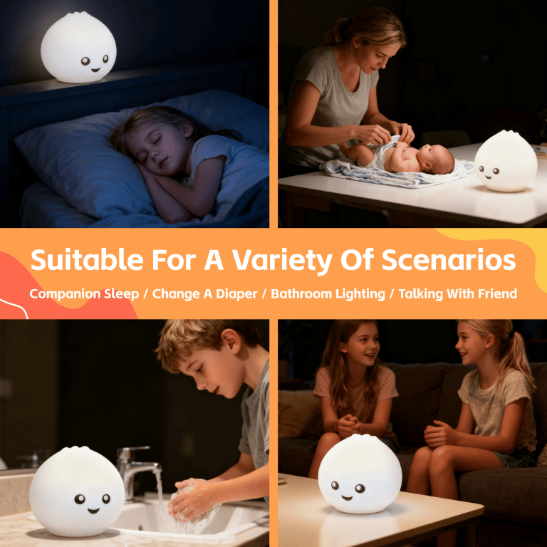 Cute night light for multiple uses and scenarios.