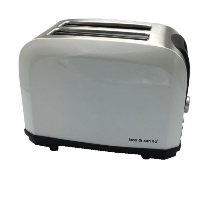 bos & sarino 2 slice white toaster