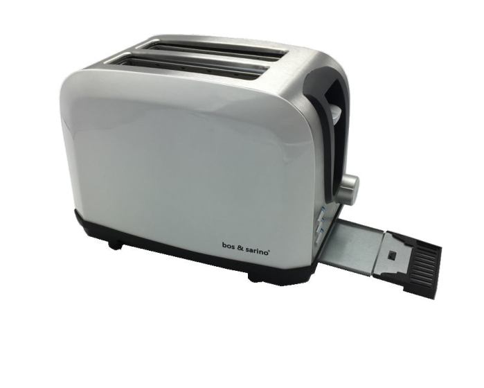 bos & sarino 2 slice white toaster