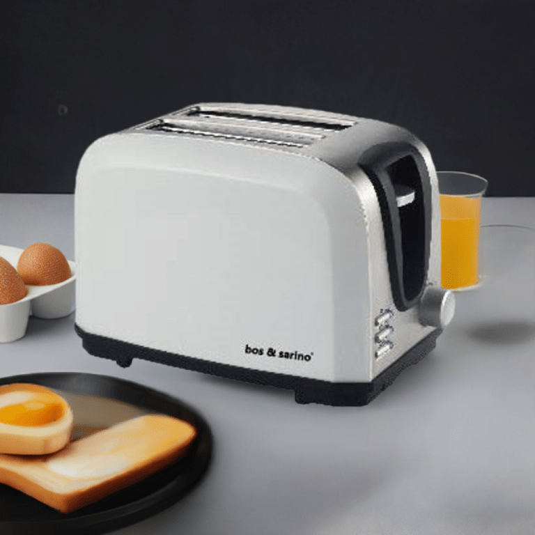 bos & sarino 2 slice white toaster