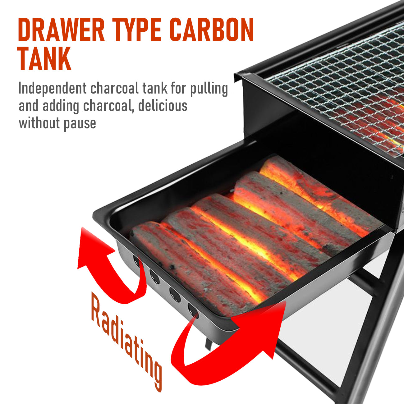 charcoal bbq grill folding portable camping barbecue grill lightweight for outdoor grillingcamping hiking picnics tailgating backpack party 60x22x37cm