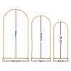 Three gold metal arch frames, varying sizes shown.