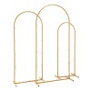 Three gold metal arch frames for decoration