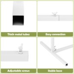 wedding arch backdrop stand set of 3 metal wedding arched frame white, easy to assemble, stable balloon arch standfor wedding, baby shower, party decoration Metal frame features: thick tubes, easy connection, adjustable screws.