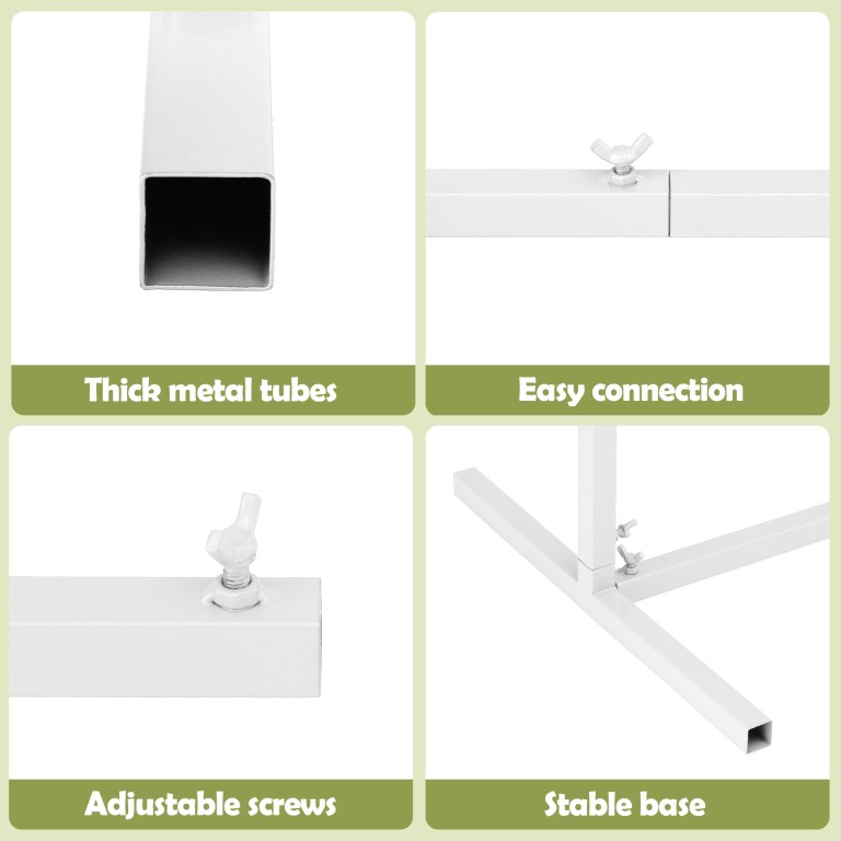 wedding arch backdrop stand set of 3 metal wedding arched frame white, easy to assemble, stable balloon arch standfor wedding, baby shower, party decoration Metal frame features: thick tubes, easy connection, adjustable screws.