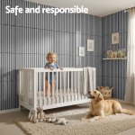 artiss 10pcs peel and stick wall panels tiles 68x68cm self adhesive for home office studio grey