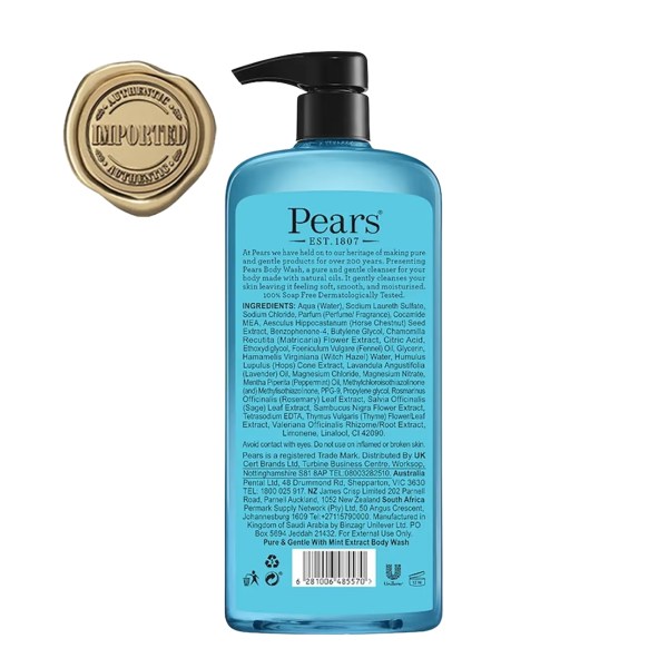 pears body wash for glowing skin with mint extract 500ml x2 pears body wash for glowing skin with mint extract 500ml x2