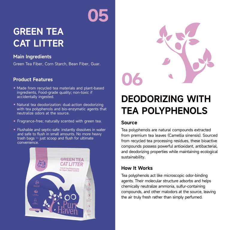 purrhaven green tea clumping cat & kitty litter, 15kg (6 pack),dust free,natural flusable,easy to clean,odour neutraliser,rapid liquid absorption,non toxic formula purrhaven green tea clumping cat & kitty litter, 15kg (6 pack),dust free,natural flusable,easy to clean,odour neutraliser,rapid liquid absorption,non toxic formula
