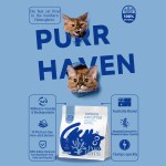 purrhaven tapioca clumping cat & kitty litter, 15kg (6 pack),dust free,natural flusable,easy to clean,odour neutraliser,rapid liquid absorption,non toxic formula