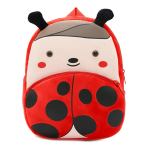 Red ladybug children's backpack with black spots