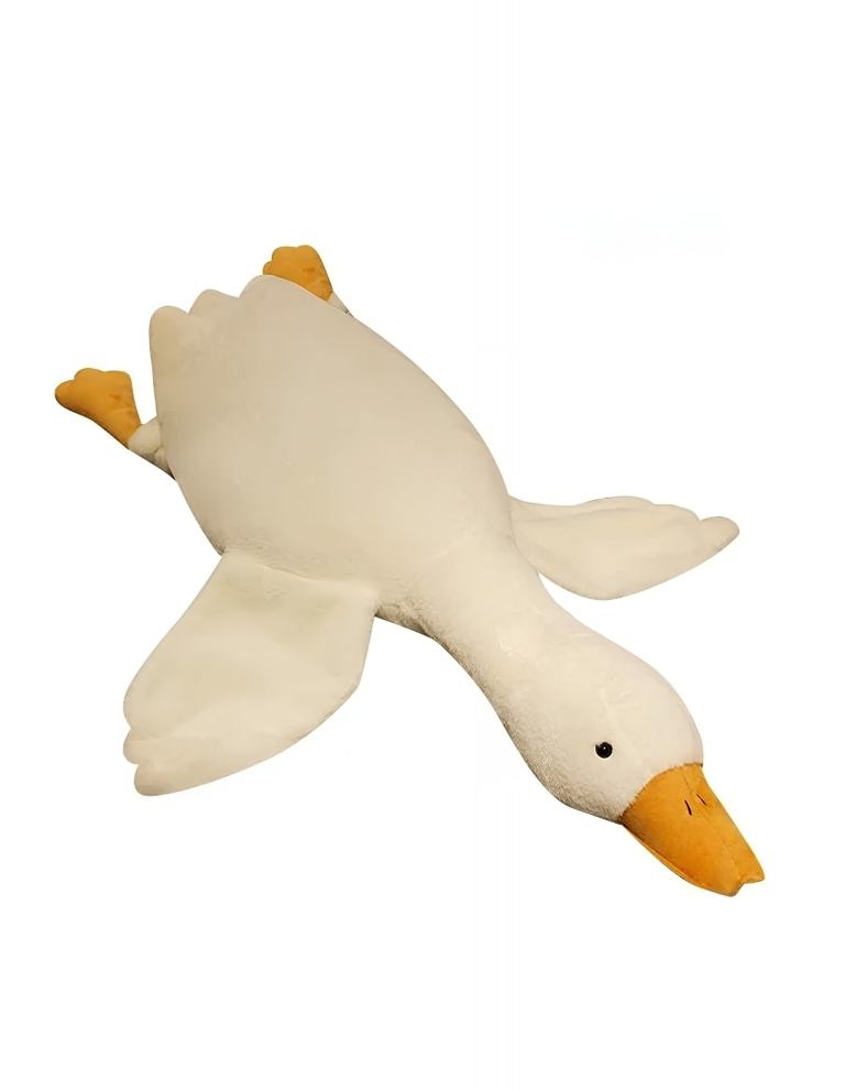 000 4d49b5cf 257b 46bc 9e19 9a6b5ccf2429.jpg White plush duck toy with orange beak
