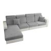 000 dc767285 4f05 4581 b69f 3a1afe681ed7.jpg Grey L-shaped sectional sofa with chaise lounge