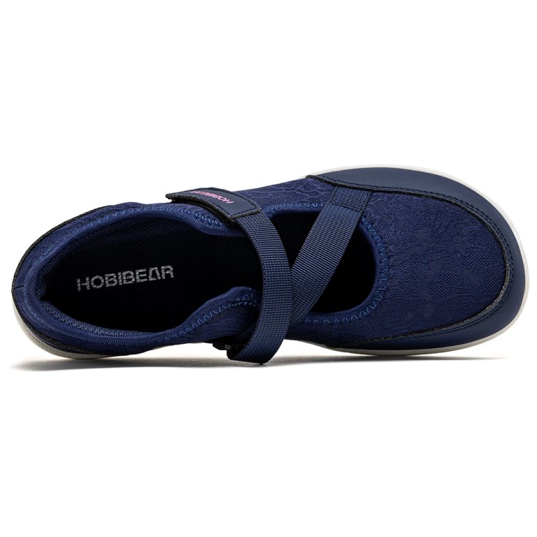 HOBIBEAR Wide Width Mary Jane Flats Women Barefoot Ballet Shoes Adjustable Hook Loop Lightweight Zero Drop Shoes 4