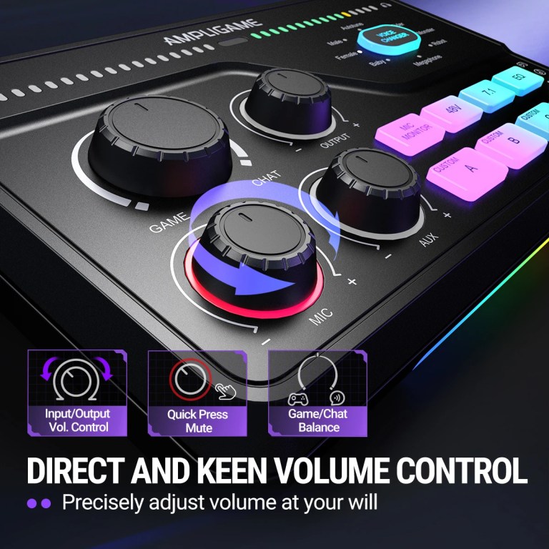 fifine sc8 audio mixer with rgb lighting & voice changer, xlr mic preamp, 3 eq modes, plug & play for gaming/streaming/podcast FIFINE SC8 Audio Mixer with RGB lighting & Voice Changer, XLR Mic Preamp, 3 EQ Modes, Plug & Play for Gaming/Streaming/Podcast 5