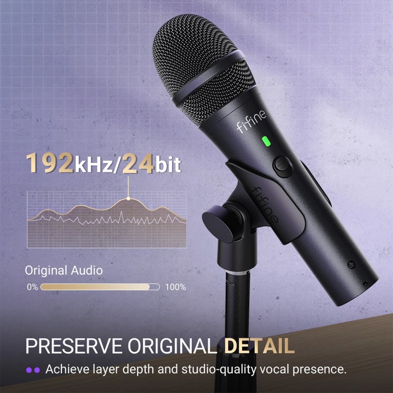 FIFINE USB/XLR Dynamic Microphone for Recording,Studio Handheld Mic with Desktop Stand for Vocal/Streaming/dubbing/Meeting-TANK2 2