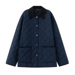 Parkas Women's Jackets Coat 2025 Casual Loose Outwear Patchwork Pockets Long Sleeve Tops Outerwear With Button Woman Casacos Top
