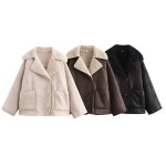Winter Women's Black Faux Leather Jacket Warm Streetwear Outwear Solid Elegant Warmth 2026 PU Coat for Ladies Jackets Coat Tops 6