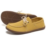 HOBIBEAR Women Wide Toe Loafers Barefoot Artificial Leather Slip on Shoes Lightweight Comfortable Flats Shoes 2
