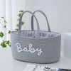Large Capacity Baby Nappy Organiser Cotton Rope Portable Diaper Storage Bag Foldable Versatile Cosmetics Storage for Newborn 5