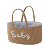 Large Capacity Baby Nappy Organiser Cotton Rope Portable Diaper Storage Bag Foldable Versatile Cosmetics Storage for Newborn