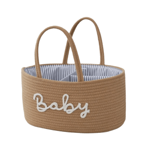 Large Capacity Baby Nappy Organiser Cotton Rope Portable Diaper Storage Bag Foldable Versatile Cosmetics Storage for Newborn