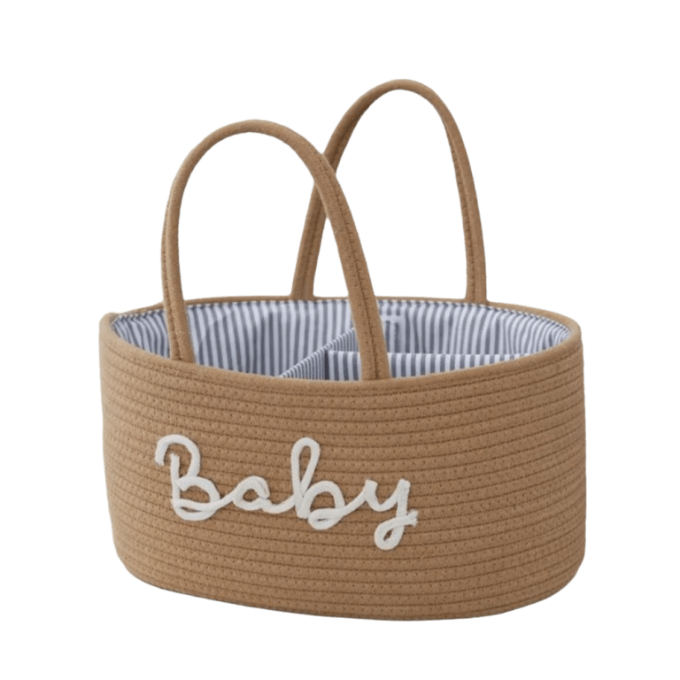 Large Capacity Baby Nappy Organiser Cotton Rope Portable Diaper Storage Bag Foldable Versatile Cosmetics Storage for Newborn