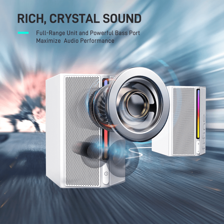 fifine rgb computer speakers with stereo sound for multiple devices,usb powered pc gaming speakers for ps5/tv/phone/tablet a20 FIFINE RGB Computer Speakers with Stereo Sound for Multiple Devices,USB Powered PC Gaming Speakers for PS5/TV/Phone/Tablet - A20 2