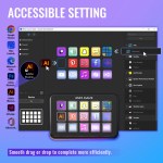 FIFINE D6 Mini Keyboard with 15 Customizable Macro Buttons, Trigger Actions via App， Custom Macros for OBS/Twitch/YouTube/VK 4