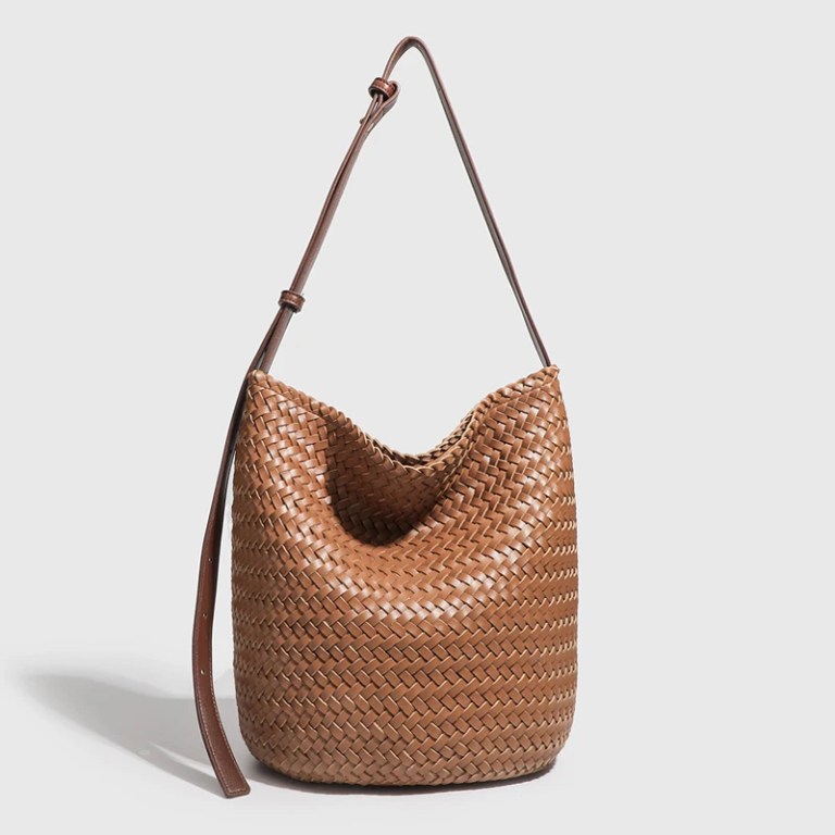 Handmade Weave Bucket Bags For Women Luxury Designer Handbags And Purses 2025 New In Vintage Casual Vacation Shoulder Crossbody