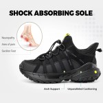 FitVille Wide Slip On Shoes For Men Walking Hiking Shoe Outdoor Trekking Loafer Arch Support Slip Resistant Wide Toe Box 3