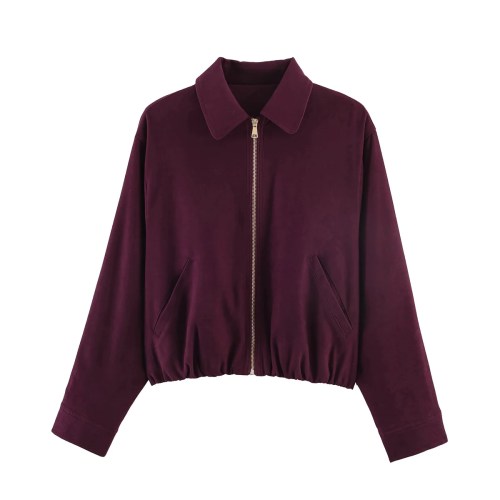 Women\\\'s Jackets Solid Coat Woman Bombers Jackets 2026 Long Sleeve Outwear With Zipper Jackets Coat With Pockets Woman Jacket Top
