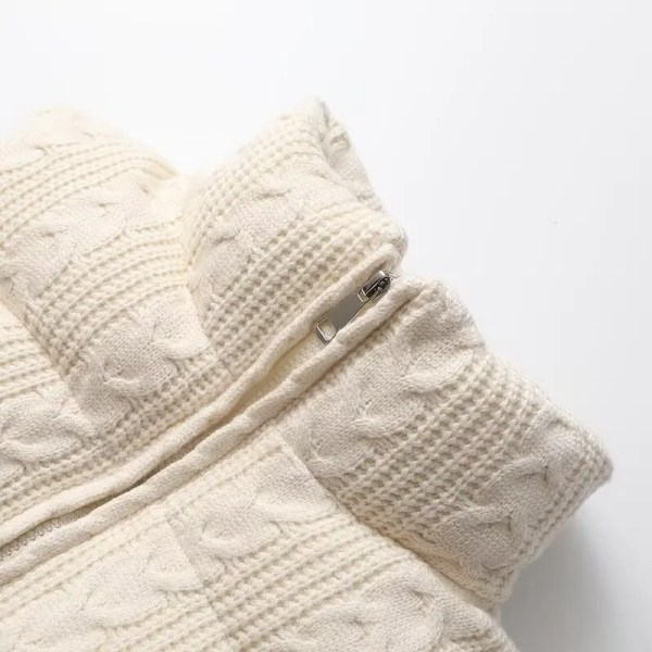 women's beige sleeveless vest jacket knitted solid outwear waistcoat streetwear fashion 2026 inszart coat Women's Beige Sleeveless Vest Jacket Knitted Solid Outwear Waistcoat Streetwear Fashion 2026 Inszart Coat 2