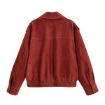 Leather Jackets Women's Coat Solid Long Sleeve Tops Streetwear Fashion 2025 With Button Outwear Casual Loose Woman Jackets Coat 4