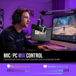 FIFINE AM8PROT Gaming Microphone Kit with Boom Arm, Dynamic XLR/USB Streaming Mic with RGB Light & Tap-to-Mute & Mix Control 3
