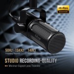 fifine xlr dynamic microphone for recording,all metal podcast mic for streaming,compatible with mixer/audio interface tank1 FIFINE XLR Dynamic Microphone for Recording,All Metal Podcast Mic for Streaming,Compatible with Mixer/Audio Interface-TANK1 3
