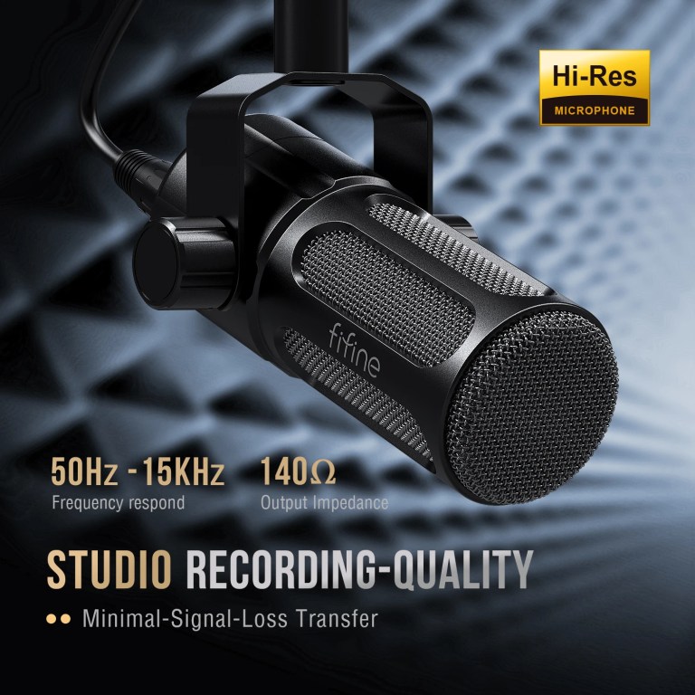 fifine xlr dynamic microphone for recording,all metal podcast mic for streaming,compatible with mixer/audio interface tank1 FIFINE XLR Dynamic Microphone for Recording,All Metal Podcast Mic for Streaming,Compatible with Mixer/Audio Interface-TANK1 3