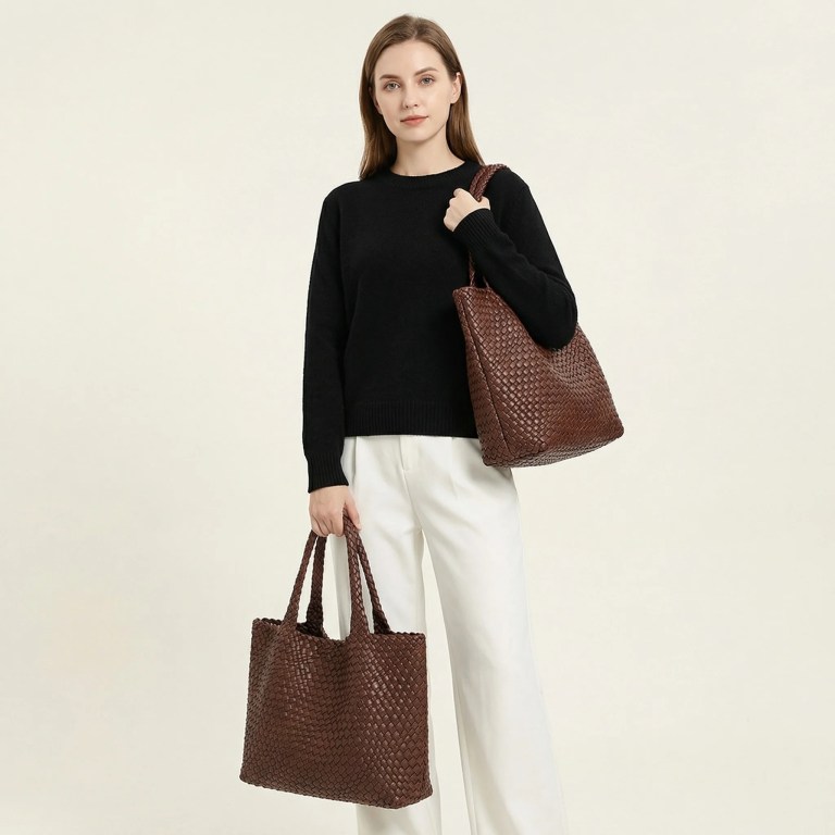 Luxury Handmade Woven Women Tote Bag Large Capacity Party handBag for Daily commuting Travel and Tourism 1