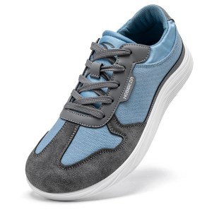 HOBIBEAR Men Women Barefoot Shoes | Wide Toe Box Canvas Sneakers Lightweight Casual Lace Up Walking Shoes