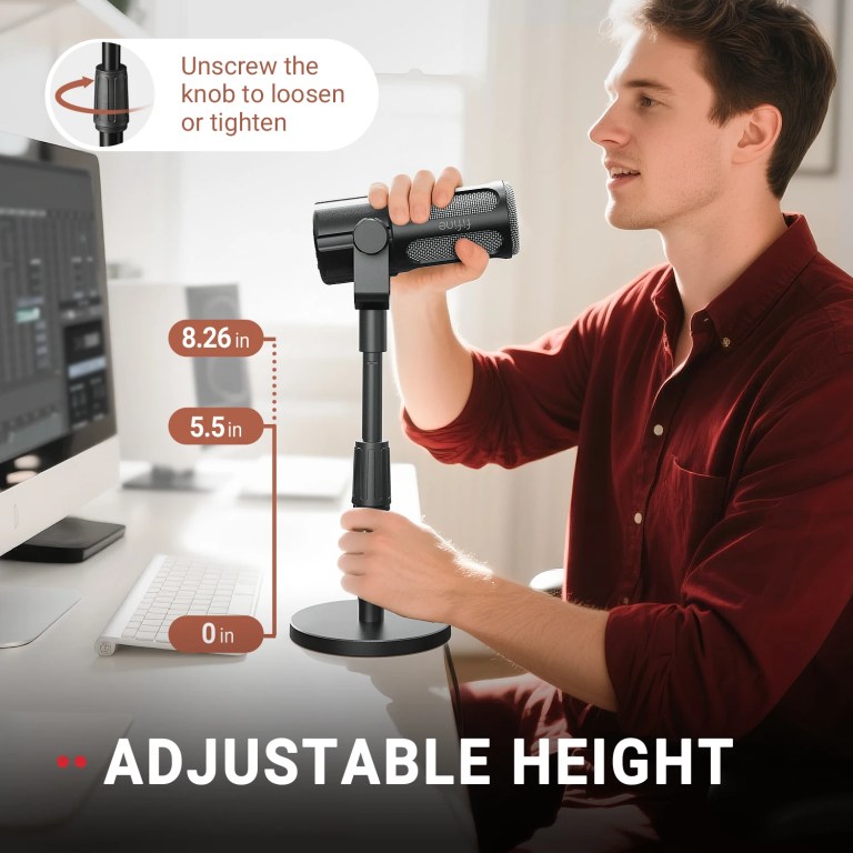 fifine bs1 heavy duty metal microphone stand, adjustable table mic stand with 5/8 FIFINE BS1 Heavy Duty Metal Microphone Stand, Adjustable Table Mic Stand with 5/8 2