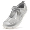 HOBIBEAR Women Wide Width Ballet Flats Zero Drop Mary Jane Shoes Adjustable Hook-Loop Minimalist Lightweight Barefoot Flats