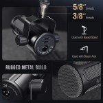 fifine xlr dynamic microphone for recording,all metal podcast mic for streaming,compatible with mixer/audio interface tank1 FIFINE XLR Dynamic Microphone for Recording,All Metal Podcast Mic for Streaming,Compatible with Mixer/Audio Interface-TANK1 6
