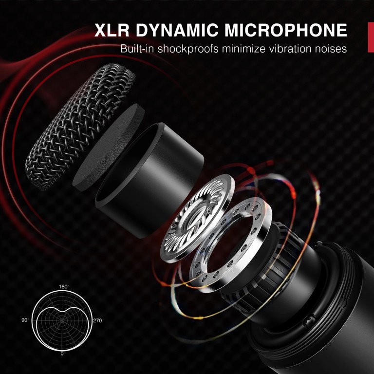 FIFINE K669D Professional XLR Microphone with Metal Body, Studio Mic for Recording/Podcast/Voice Over/ASMR & Streaming 2