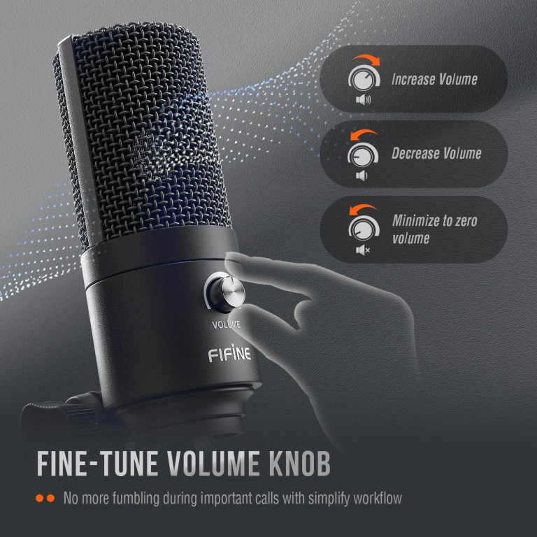 FIFINE USB Condenser Microphone for MAC OS/Windows,Metal Cardioid Laptop Mic for Recording,Voice Overs,Streaming,Meeting-K669B 4
