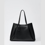 clip tote bag, fashionable top handle tote bag, solid color simple shoulder bag, luxury design handbags for women CLIP TOTE BAG, Fashionable Top Handle Tote Bag, Solid Color Simple Shoulder Bag, Luxury Design Handbags for Women 5