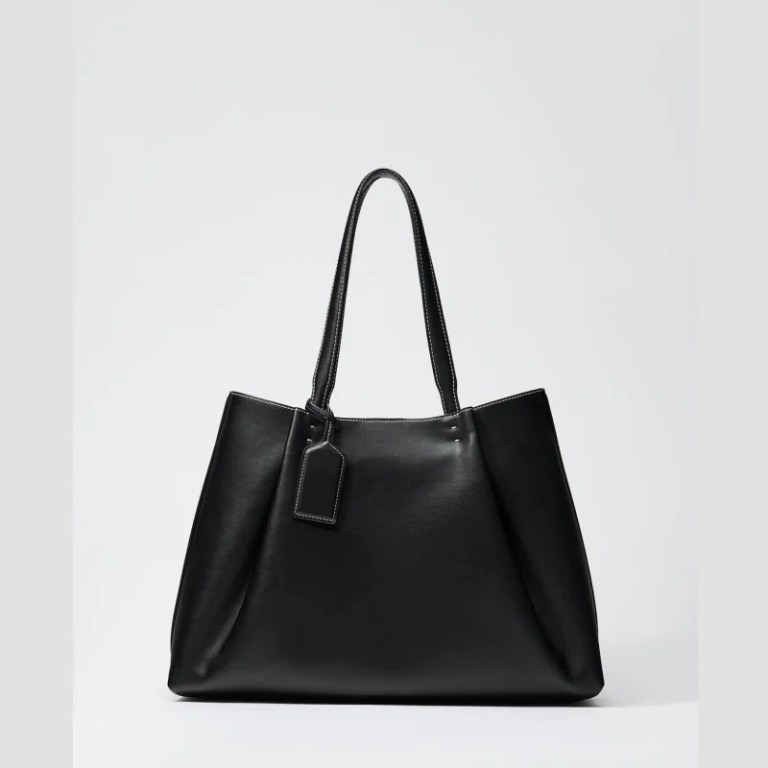 clip tote bag, fashionable top handle tote bag, solid color simple shoulder bag, luxury design handbags for women CLIP TOTE BAG, Fashionable Top Handle Tote Bag, Solid Color Simple Shoulder Bag, Luxury Design Handbags for Women 5