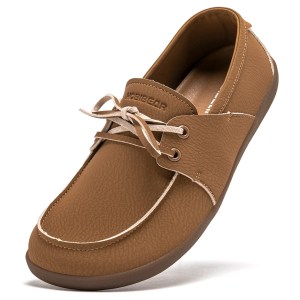 HOBIBEAR Women Wide Toe Loafers Barefoot Artificial Leather Slip on Shoes Lightweight Comfortable Flats Shoes