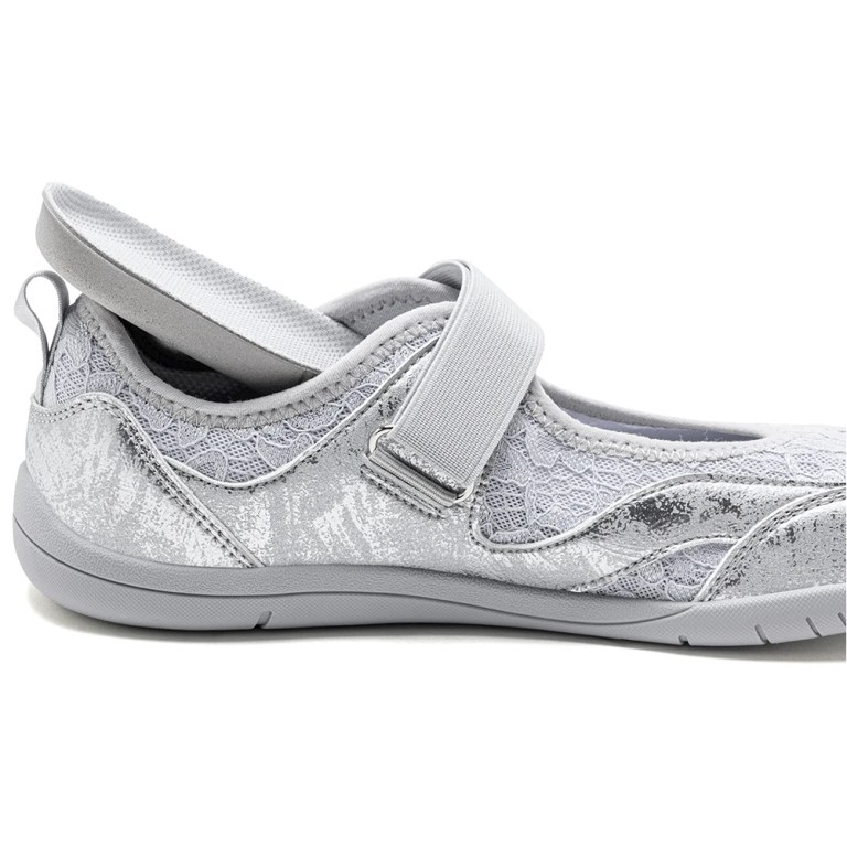 HOBIBEAR Women Barefoot Ballet Flats Hook-Loop Wide Toe Box Shoes Mesh Floral Weave Mary Jane Shoes 3