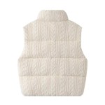 Women's Beige Sleeveless Vest Jacket Knitted Solid Outwear Waistcoat Streetwear Fashion 2026 Inszart Coat 5